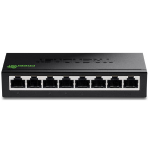 TRENDnet TEG-S80g 8-Port Unmanaged Gigabit Ethernet Switch, 8 Gigabit RJ-45 ports, GREENnet Technology